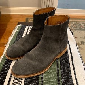 Frye Grey Suede Chelsea Boots